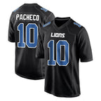 Choea D.Lions #10 Isiah Pacheco Player Black Fashion Home Game Stitched Jerseys