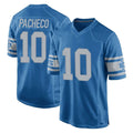 Choea D.Lions #10 Isiah Pacheco Player Blue Vapor Untouchable Throwback Game Stitched Jerseys