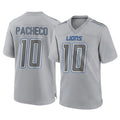Choea D.Lions #10 Isiah Pacheco Player Gray Atmosphere Fashion Home Game Stitched Jerseys