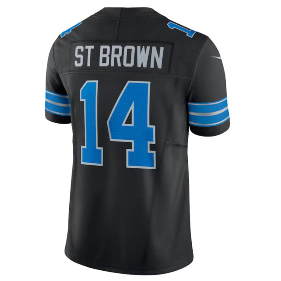 Choea D.Lions #14 Amon-Ra St. Brown Black 2nd Alternate Vapor F.U.S.E. Limited Stitched Jersey Stitched Jersey