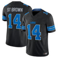 Choea D.Lions #14 Amon-Ra St. Brown Black 2nd Alternate Vapor F.U.S.E. Limited Jersey Stitched Stitched Jerseys