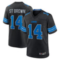 Choea D.Lions #14 Amon-Ra St. Brown Player Black 2nd Alternate Game Stitched Jerseys