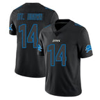 Choea D.Lions #14 Amon-Ra St. Brown Player Black Impact Limited Home Game Stitched Jerseys