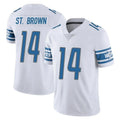 Choea D.Lions #14 Amon-Ra St. Brown Player White Limited Vapor Untouchable Home Game Stitched Jerseys