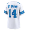 Choea D.Lions #14 Amon-Ra St. Brown White Game Jersey American Stitched Jersey