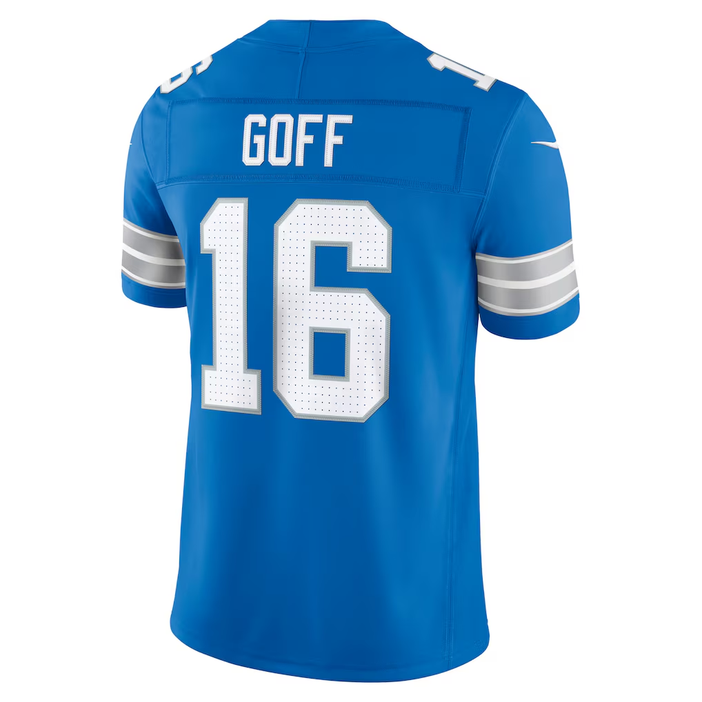 Choea D.Lions #16 Jared Goff Blue Team Vapor F.U.S.E. Stitched Limited Stitched Jerseys