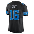 Choea D.Lions #16 Jared Goff Player Black Vapor F.U.S.E. Limited Stitched Jerseys