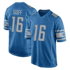 Choea D.Lions #16 Jared Goff Player Blue Home Game Stitched Jerseys
