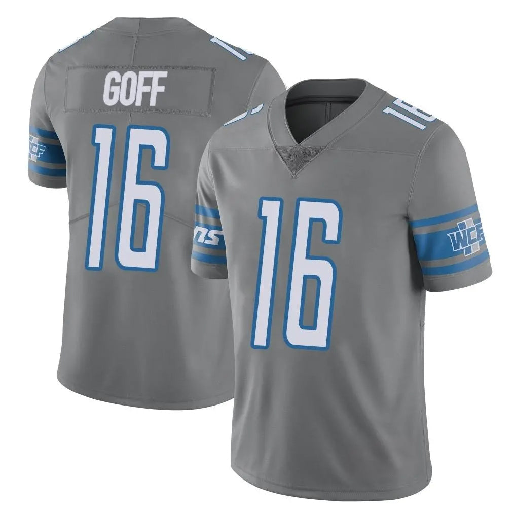 Choea D.Lions #16 Jared Goff Player Gray Vapor Untouchable Limited Home Game Stitched Jerseys