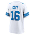 Choea D.Lions #16 Jared Goff Player White Home Game Stitched Jerseys