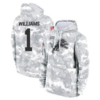 Choea D.Lions #1 Jameson Williams Player Arctic Camo Salute to Service Hoodies Limited Game Stitched Jerseys