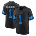 Choea D.Lions #1 Jameson Williams Player Black Alternate Home Game Stitched Jerseys