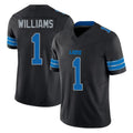 Choea D.Lions #1 Jameson Williams Player Black Alternate Vapor F.U.S.E. Limited Home Game Stitched Jerseys