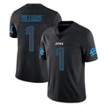 Choea D.Lions #1 Jameson Williams Player Black Impact Limited Home Game Stitched Jerseys