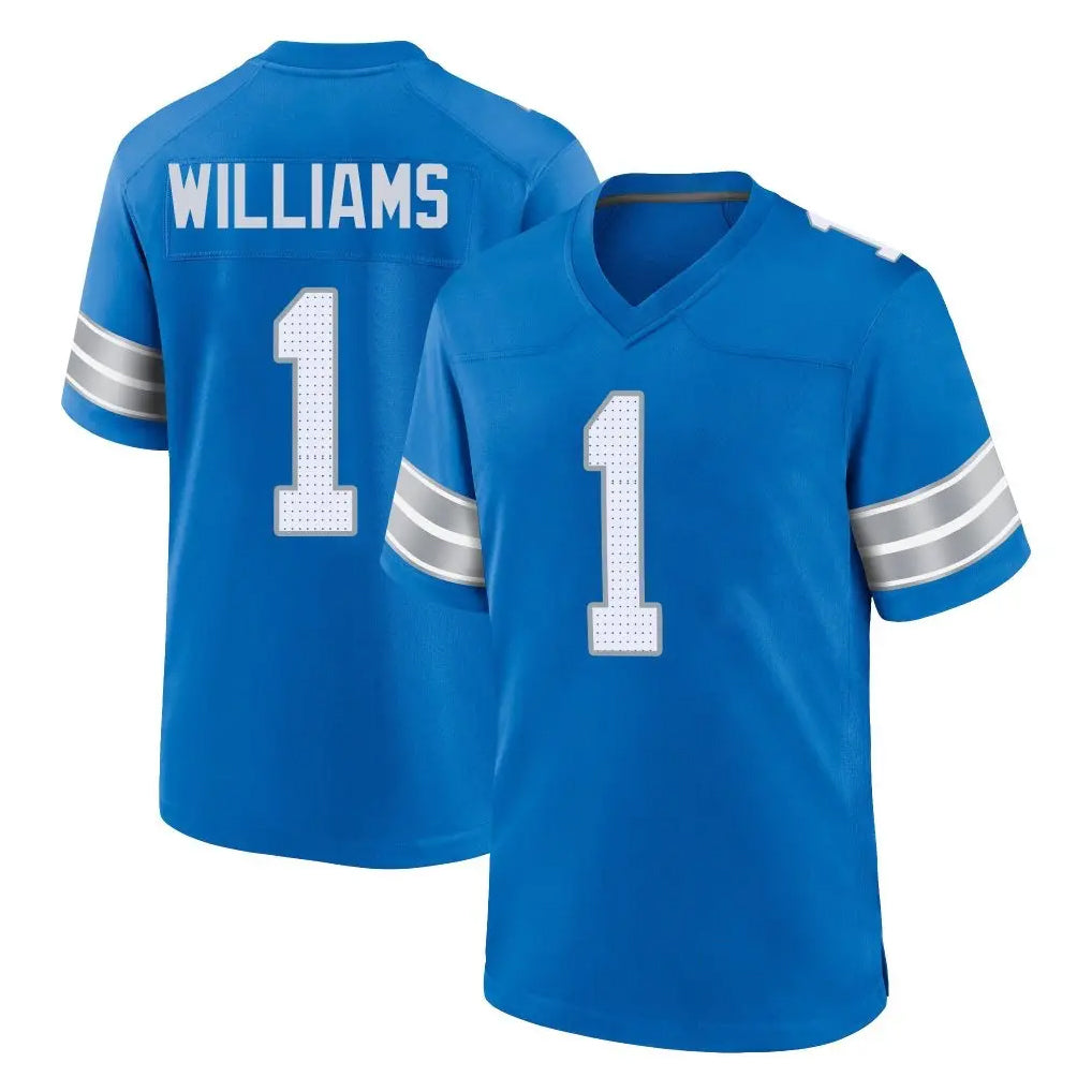 Choea D.Lions #1 Jameson Williams Player Blue Alternate Home Game Stitched Jerseys