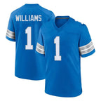 Choea D.Lions #1 Jameson Williams Player Blue Alternate Home Game Stitched Jerseys