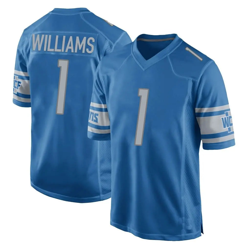 Choea D.Lions #1 Jameson Williams Player Blue Home Game Stitched Jerseys