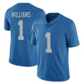 Choea D.Lions #1 Jameson Williams Player Blue Limited Throwback Vapor Untouchable Stitched Jerseys