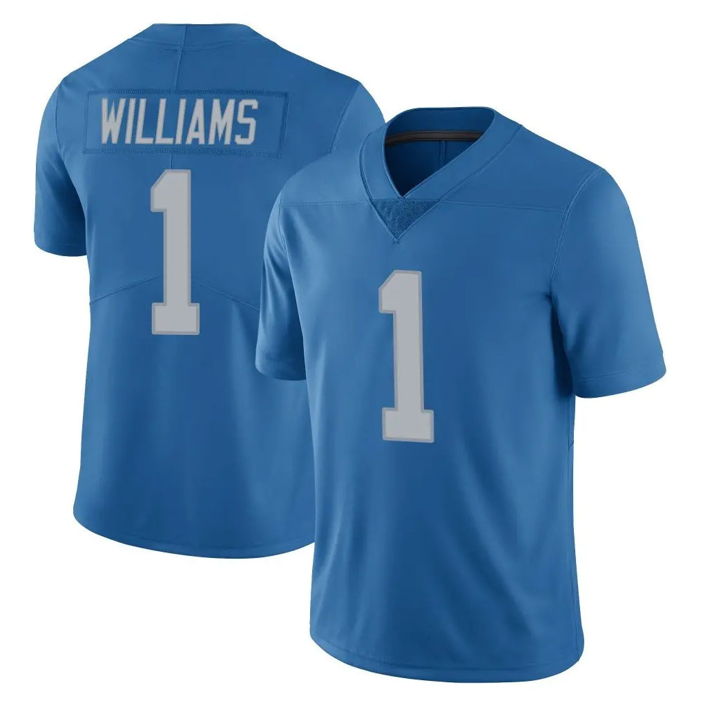 Choea D.Lions #1 Jameson Williams Player Blue Limited Throwback Vapor Untouchable Stitched Jerseys