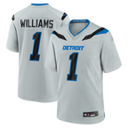 Choea D.Lions #1 Jameson Williams Silver 2026 Rivalries Collection Game Stitched Jerseys