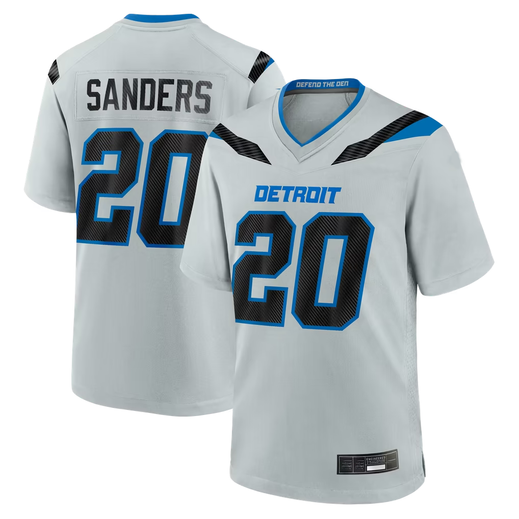 Choea D.Lions #20 Barry Sanders Silver 2026 Rivalries Collection Game Stitched Jerseys
