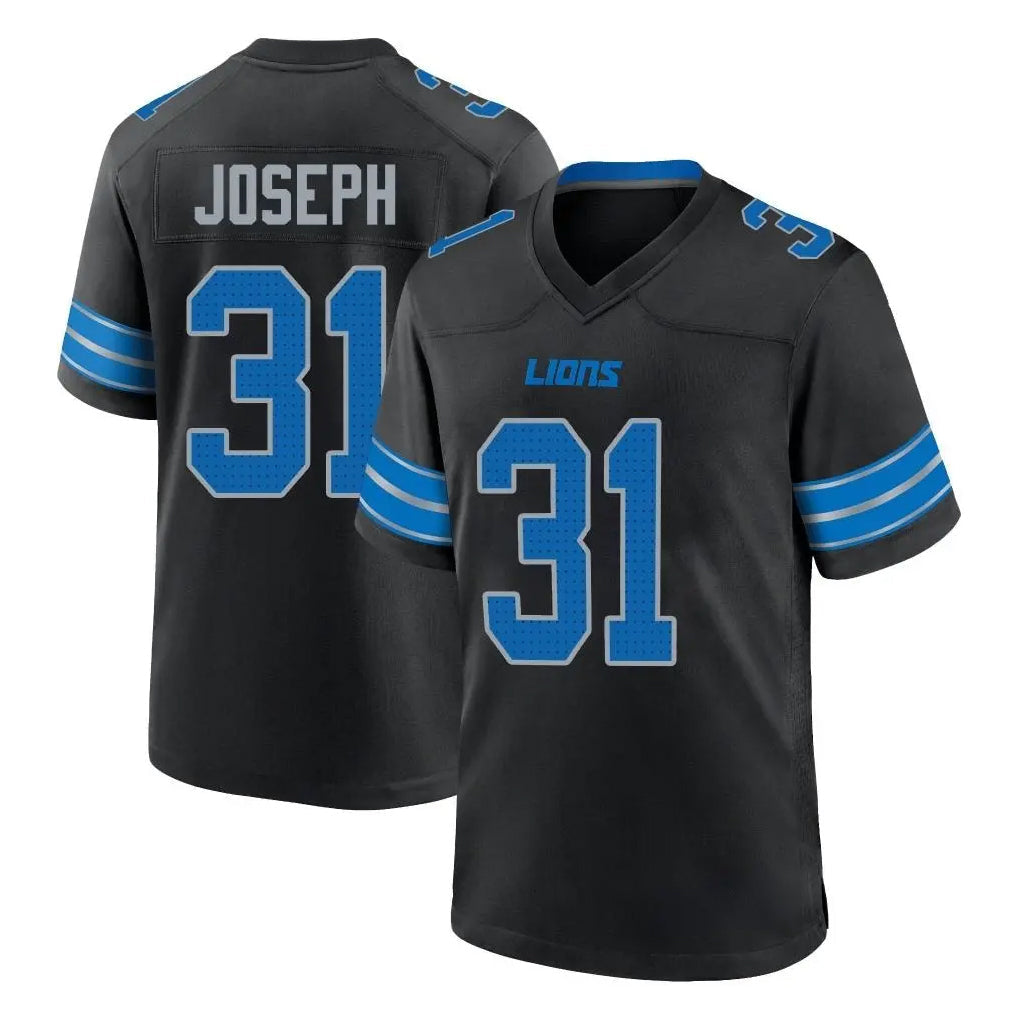 Choea D.Lions #31 Kerby Joseph Player Black Alternate Home Game Stitched Jerseys