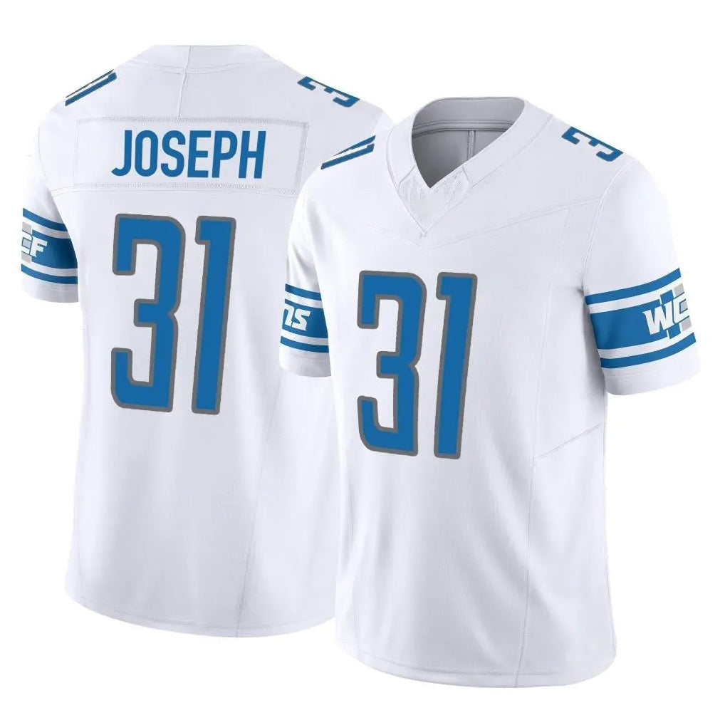 Choea D.Lions #31 Kerby Joseph Player White Vapor F.U.S.E. Limited Home Game Stitched Jerseys