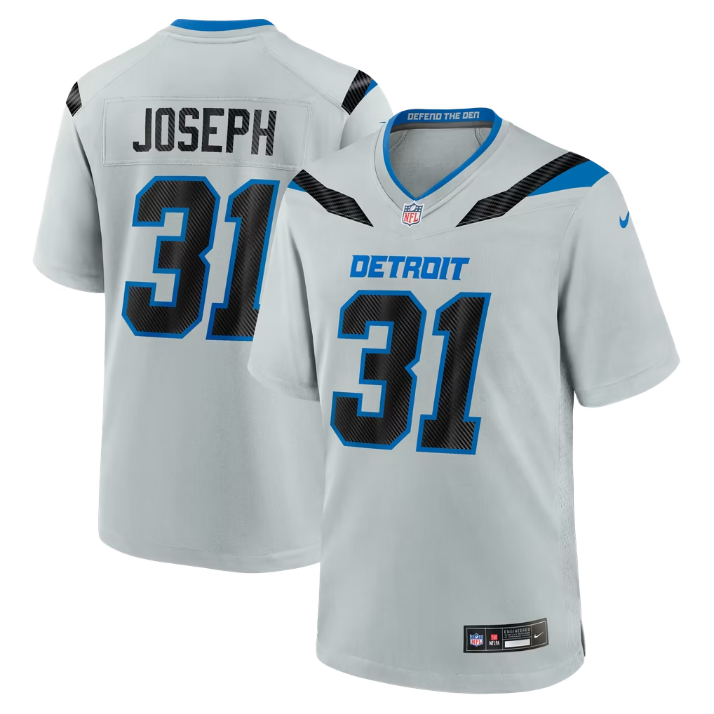 Choea D.Lions #31 Kerby Joseph Silver 2026 Rivalries Collection Game Stitched Jerseys