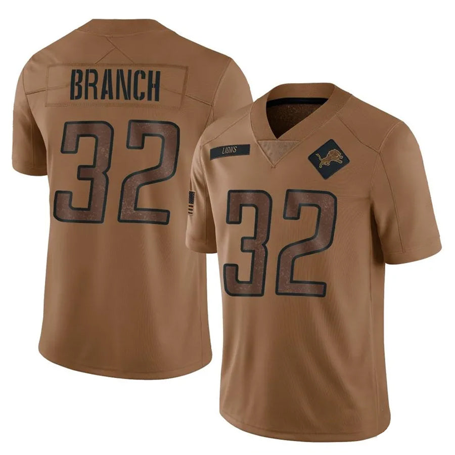 Choea D.Lions #32 Brian Branch Player Brown Salute To Service Limited Stitched Jerseys