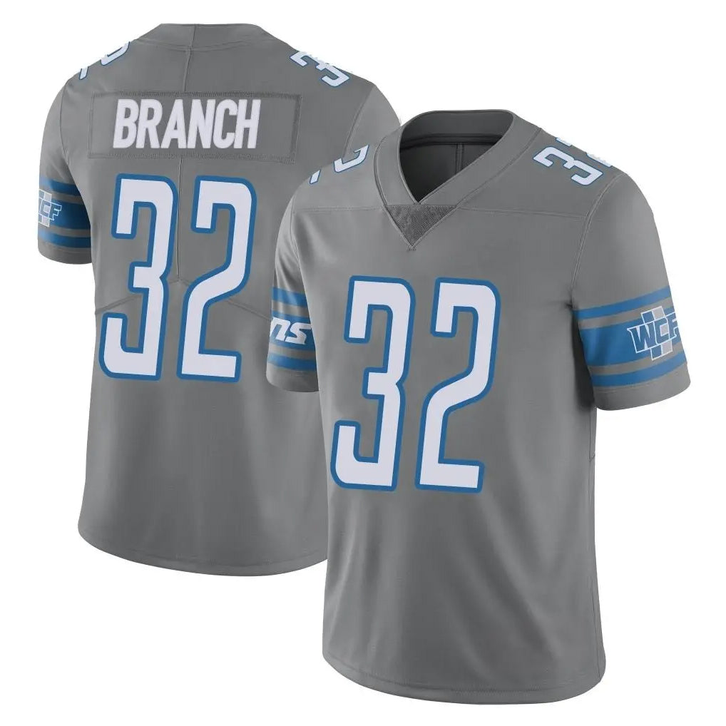 Choea D.Lions #32 Brian Branch Player Gray Vapor Untouchable Limited Home Game Stitched Jerseys