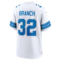 Choea D.Lions #32 Brian Branch Player White Home Game Stitched Jerseys