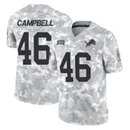 Choea D.Lions #46 Jack Campbell Player Arctic Camo Salute To Service Limited Stitched Jerseys