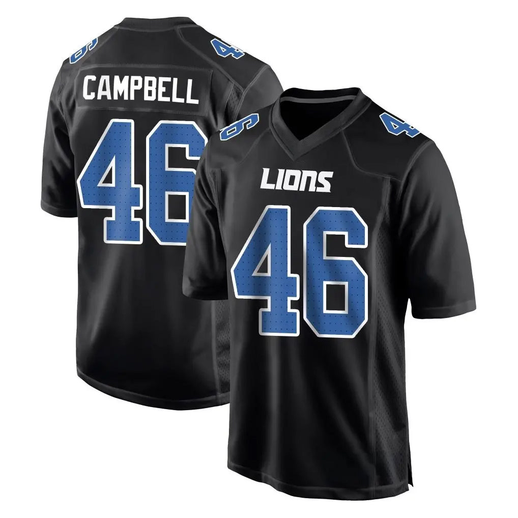 Choea D.Lions #46 Jack Campbell Player Black Fashion Home Game Stitched Jerseys