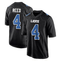 Choea D.Lions #4 D.J. Reed Player Black Fashion Home Game Stitched Jerseys