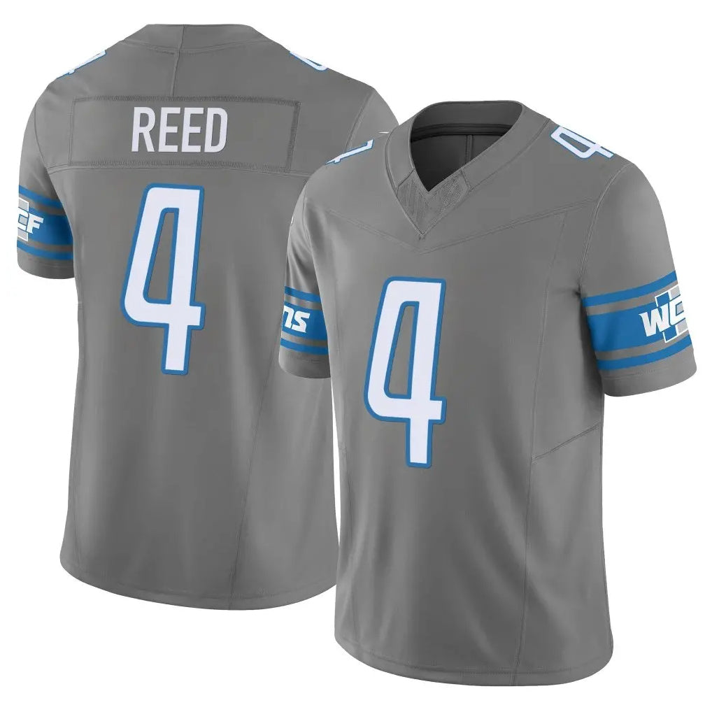 Choea D.Lions #4 D.J. Reed Player Gray Vapor F.U.S.E. Limited Home Game Stitched Jerseys