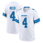 Choea D.Lions #4 D.J. Reed Player White Alternate Home Game Stitched Jerseys