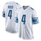 Choea D.Lions #4 D.J. Reed Player White Home Game Stitched Jerseys