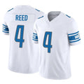 Choea D.Lions #4 D.J. Reed Player White Vapor F.U.S.E. Limited Home Game Stitched Jerseys