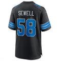 Choea D.Lions #58 Penei Sewell Black 2nd Alternate Game Jersey American Stitched Jerseys