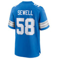 Choea D.Lions #58 Penei Sewell Blue Game Jersey American Stitched Jerseys