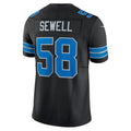 Choea D.Lions #58 Penei Sewell Player Black Vapor F.U.S.E. Limited Game Stitched Jerseys