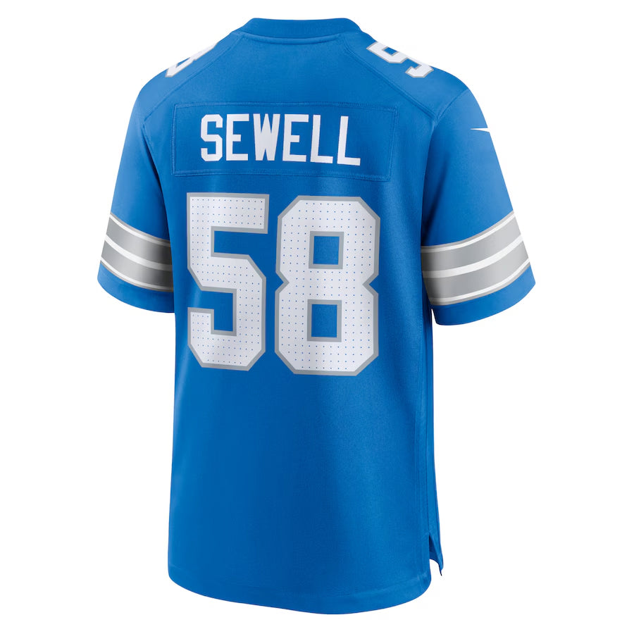 Choea D.Lions #58 Penei Sewell Player Blue Home Game Stitched Jerseys