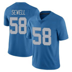 Choea D.Lions #58 Penei Sewell Player Blue Limited Throwback Vapor Untouchable Stitched Jerseys