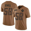 Choea D.Lions #58 Penei Sewell Player Brown Salute To Service Limited Stitched Jerseys