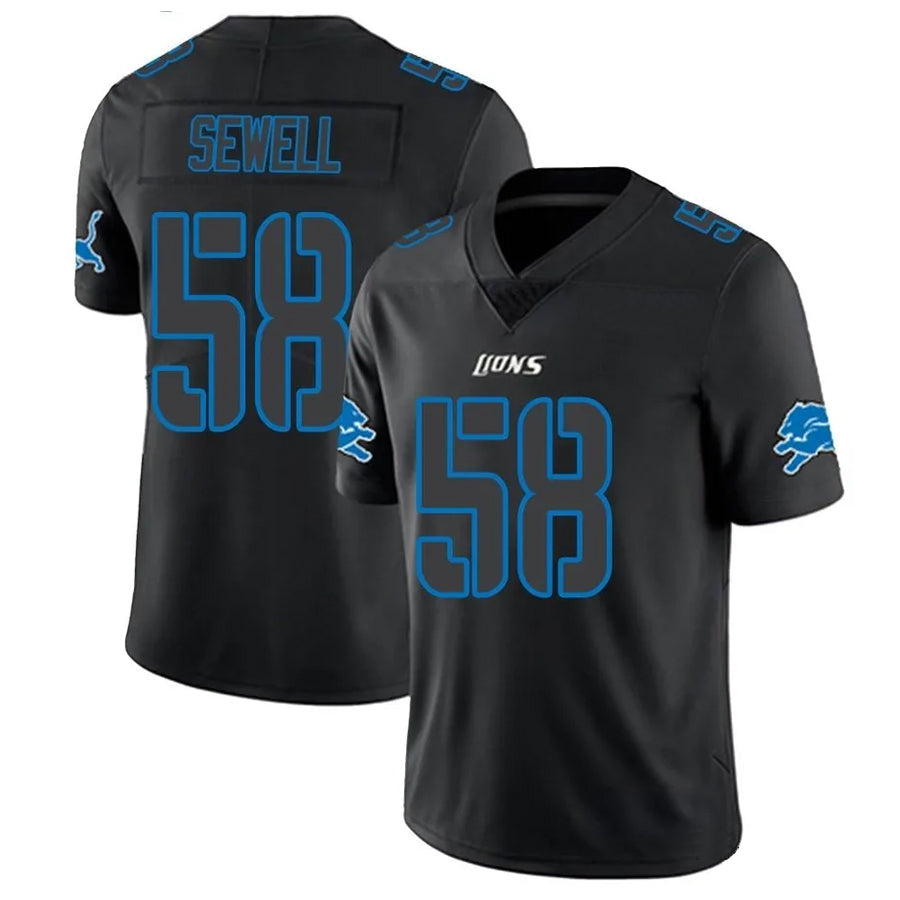 Choea D.Lions #58 Penei Sewell Player Limited Black Impact Stitched Jerseys