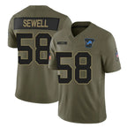 Choea D.Lions #58 Penei Sewell Player Olive 2025 Salute To Service Limited Home Game Stitched Jerseys