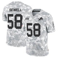 Choea D.Lions #58 Penei Sewell Player Salute to Service Limited Arctic Camo Stitched Jerseys