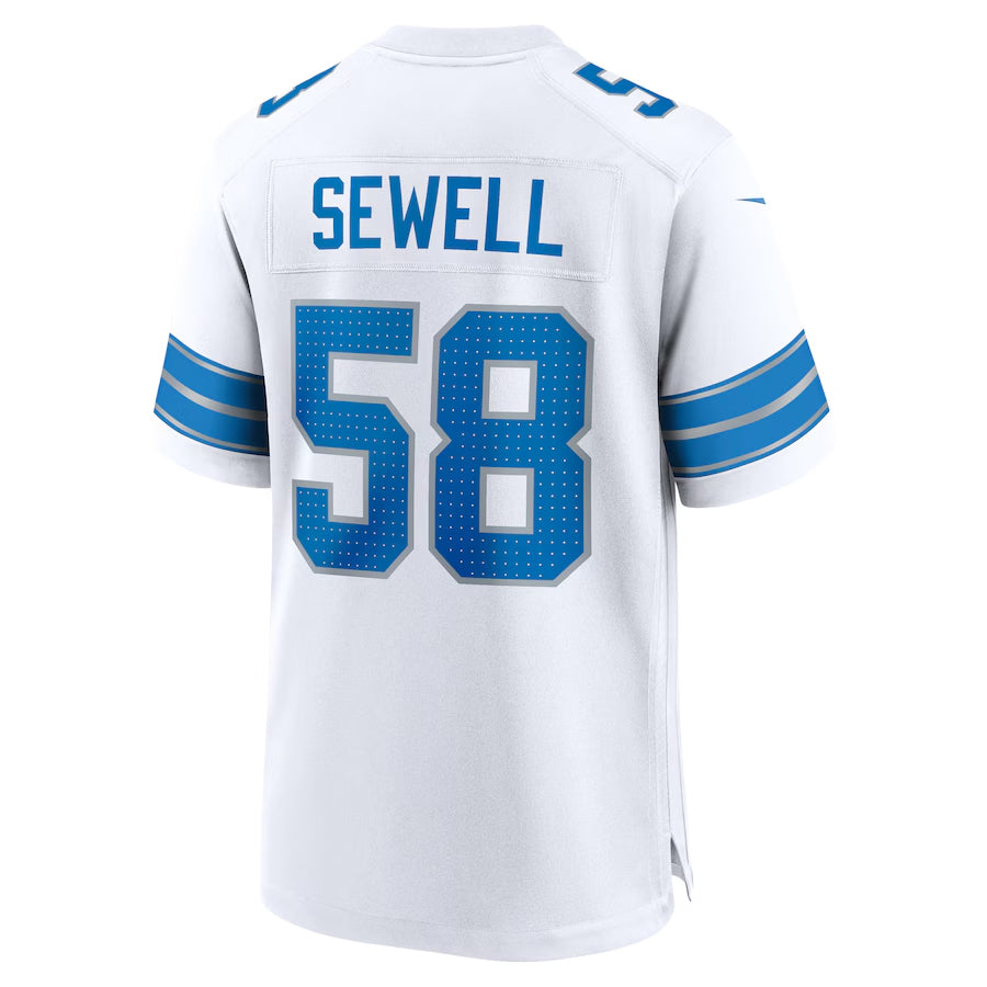 Choea D.Lions #58 Penei Sewell Player White Home Game Stitched Jerseys