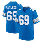 Choea D.Lions #69 Tate Ratledge Player Blue Alternate Home Game Stitched Jerseys