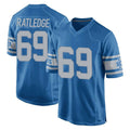 Choea D.Lions #69 Tate Ratledge Player Blue Vapor Untouchable Throwback Game Stitched Jerseys